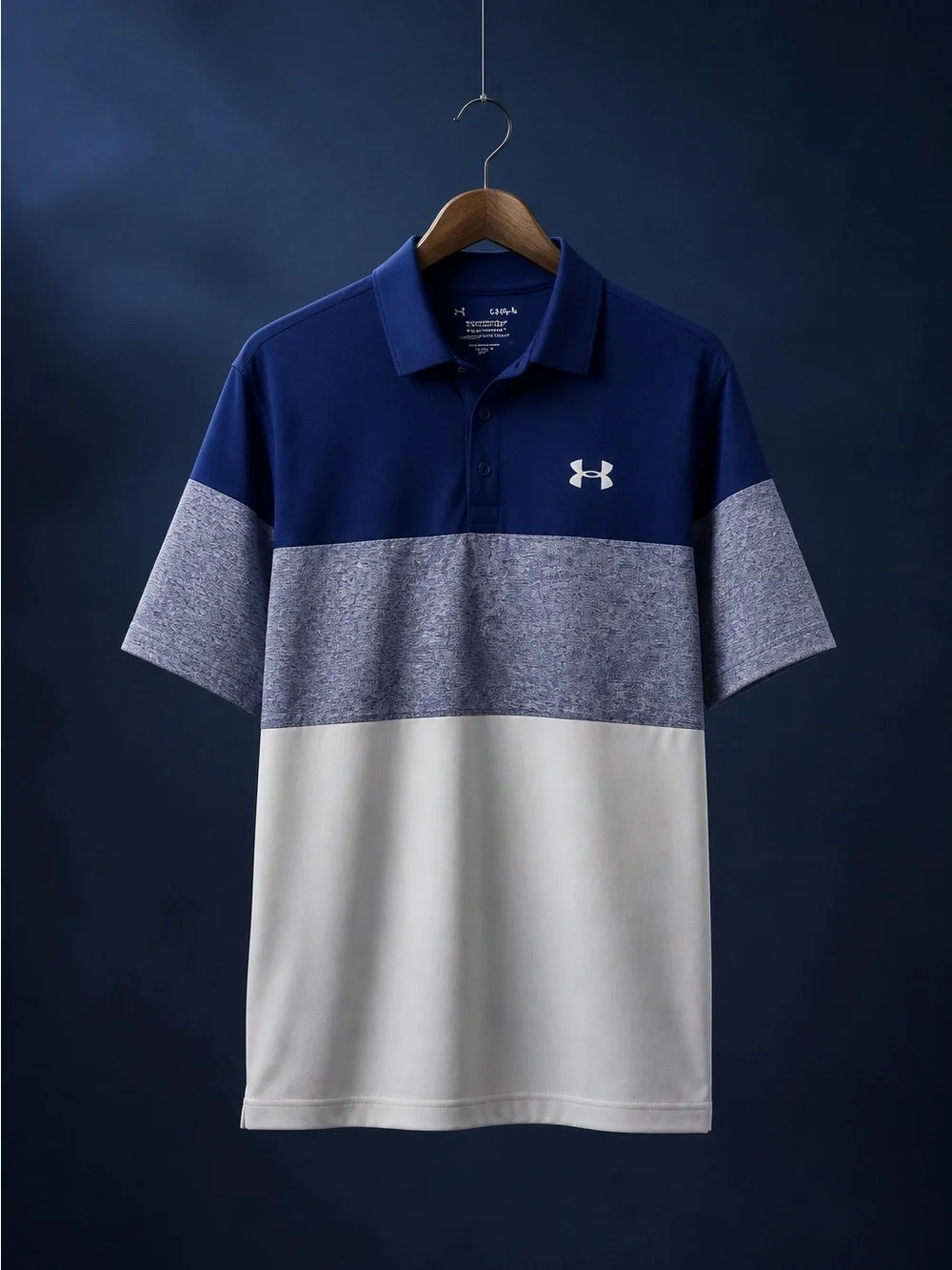 Jordan Men’s Colorblock Polo in Navy/Gray/White